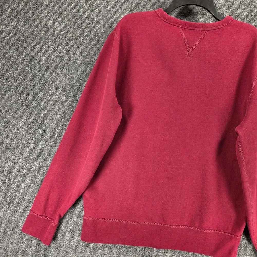 Polo Ralph Lauren‎ Fleece Pullover Sweatshirt Mens Large Red Cotton Blend Preppy